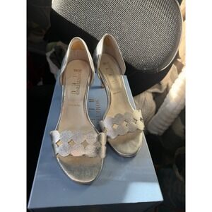 Something Blue Silver Dress Shoes Size 5.5 Made‎ In Italy